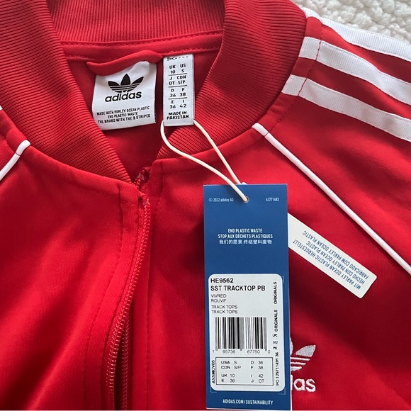Adidas Red Track Jacket - Picture 2 of 4